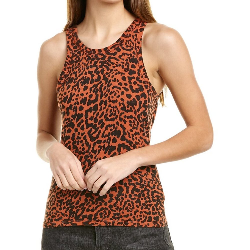 Nation LTD Birkin Cheetah Tank Top, Size L
